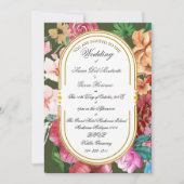 Art Nouveau Bloemenkalligrafie Uitnodiging (Voorkant)