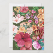 Art Nouveau Bloemenkalligrafie Uitnodiging (Achterkant)