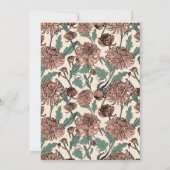 Art Nouveau Bloemenkalligrafie Uitnodiging (Achterkant)