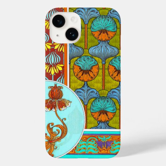 Art nouveau bloemenkunst  verneuil textielkunst Case-Mate iPhone case (Achterkant)