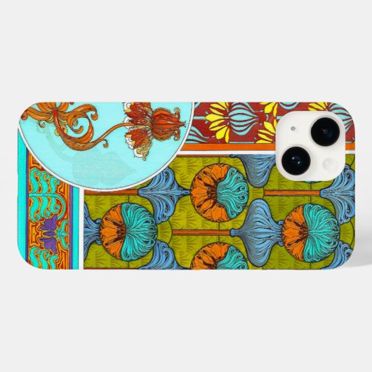 Art nouveau bloemenkunst  verneuil textielkunst Case-Mate iPhone case (Achterkant (horizontaal))