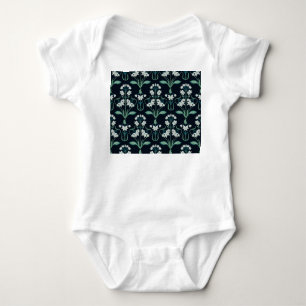 Art nouveau bloemenmotief, abstract naadloos motie romper