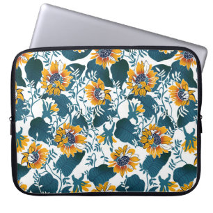 Art Nouveau, bloemenmotief. Laptop Sleeve