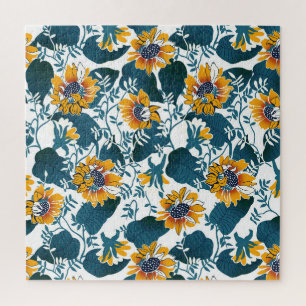 Art Nouveau, bloemenmotief. Legpuzzel