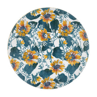 Art Nouveau, bloemenmotief. Snijplank