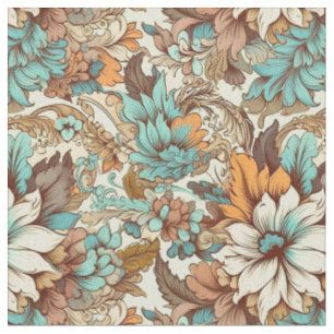 Art Nouveau Bloemenpatroon-Naadloos ontwerp Stof