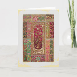 Art nouveau bloementapijt look kaart