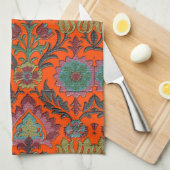 Art Nouveau bloementuin Theedoek (Quarter Fold)