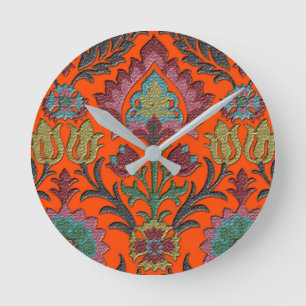 Art Nouveau bloementuin vintage Ronde Klok