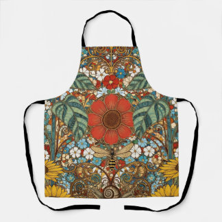 Art Nouveau bloementuin – Zonnebloemen, Bij Schort