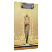 Art nouveau bloementulp roze goud elegante fries klembord (Rechts)