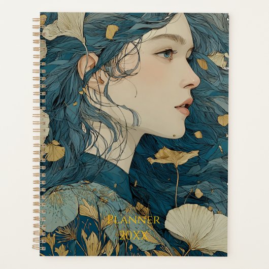 Art Nouveau Bloemenvrouw Planner (Voorkant)