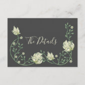 art nouveau bloemetjes De Details Informatiekaartje (Voorkant)