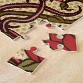 Art Nouveau bloemetjesbehang. Legpuzzel (Zijkant)