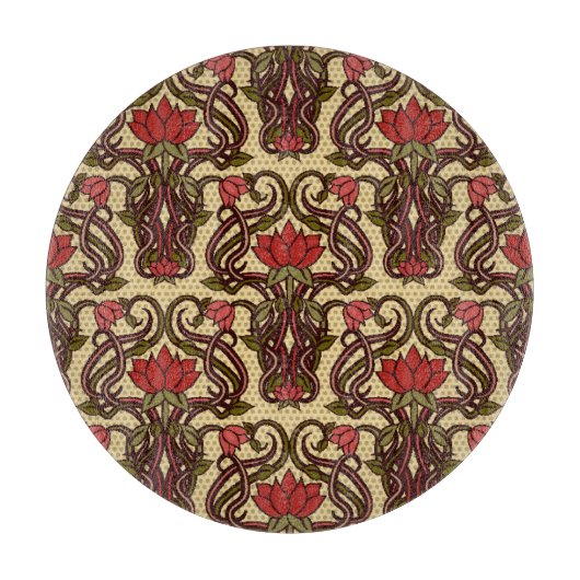 Art Nouveau bloemetjesbehang. Snijplank (Voorkant)