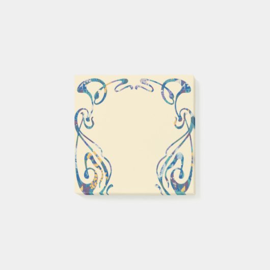 Art nouveau bloemframe post-it® notes (Voorkant)