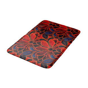 Art Nouveau Bloemige Geometrische Badmat