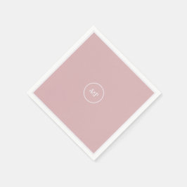 Art Nouveau bloemige roze trouw Servet