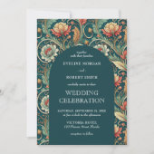  Art Nouveau bloemmotief boogbruiloft Kaart (Voorkant)