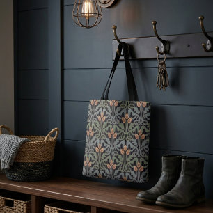 Art Nouveau bloemmotief in vintage stijl Tote Bag