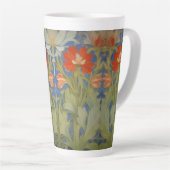 Art nouveau bloemmotief latte mok (Rechterhoek)