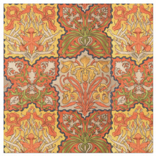 Art Nouveau bloemmotief "Quilt" Stof