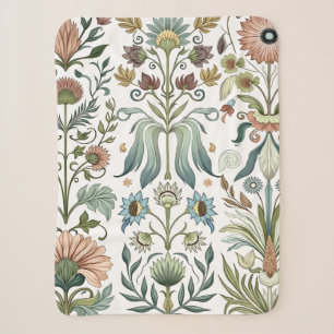 Art Nouveau bloemontwerp 402 bloemen Sherpa Deken
