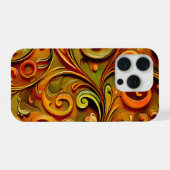Art Nouveau bloemontwerp iPhone Hoesje (Achterkant horizontaal)