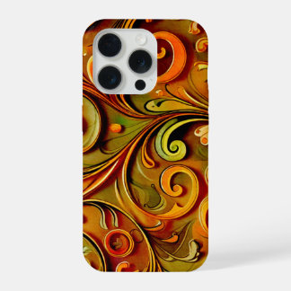 Art Nouveau bloemontwerp iPhone 15 Pro Case