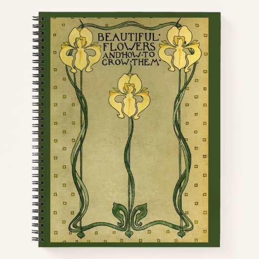 art nouveau bloemontwerp notitieboek (Voorkant)