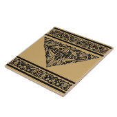  art nouveau bloemontwerp tegeltje (Zijkant)