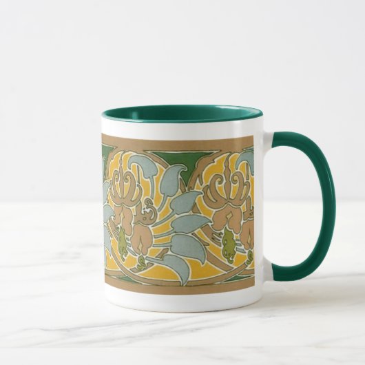 Art Nouveau Bloemrand - Mok (Rechts)