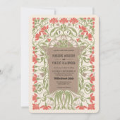 Art Nouveau Bloemrijke Elegantie Kaart (Voorkant)