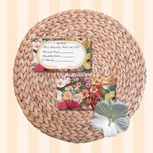 Art Nouveau bloemrijke kalligrafie RSVP kaart