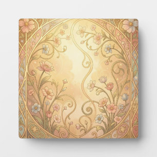 Art Nouveau bloemrijke lijst vintage sierrand Fotoplaat