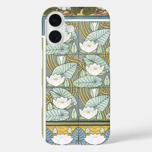 Art Nouveau bloemstuk met waterlelies Case-Mate iPhone Case (Achterkant)