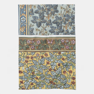 Art Nouveau bloemstuk met wilde ooievaarsbek bloem Theedoek