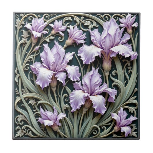 Art Nouveau Bloom Tegeltje (Voorkant)