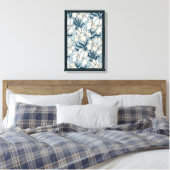  Art Nouveau, Blue Garden Iris Flowers Canvas Afdruk (Insitu (Slaapkamer))