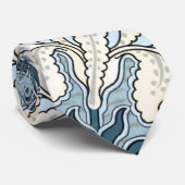 Art Nouveau, Blue Garden Iris Flowers Stropdas (Opgerold)