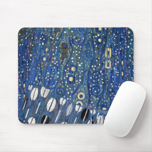 Art Nouveau Blue Gold Gustav Klimt Pattern Muismat (Met muis)