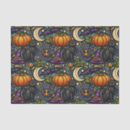 Art Nouveau Blue Halloween Tissuepapier