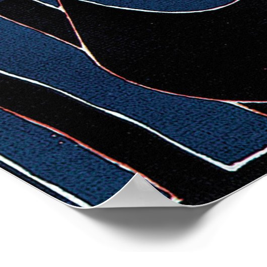 Art Nouveau, Blue Lady Poster (Hoek)