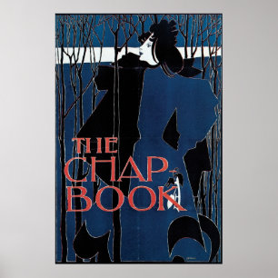 Art Nouveau, Blue Lady Poster