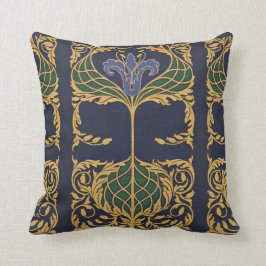 Art Nouveau Blue Lily Kussen
