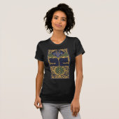 Art Nouveau Blue Lily T-shirt (Voorkant volledig)