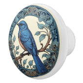 Art Nouveau Bluebird Keramische Knop (Rechts)