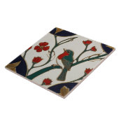 Art Nouveau Bluebird Rood & Blauw Vogel Art Deco Tegeltje (Zijkant)
