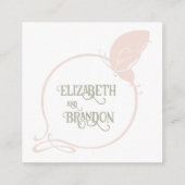 Art Nouveau Blush Butterfly Wedding Good Informatiekaartje (Achterkant)