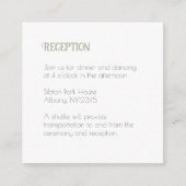 Art Nouveau Blush Butterfly Wedding Reception Informatiekaartje (Voorkant)